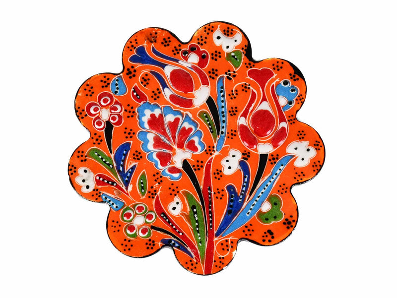 Turkish Coasters Flower Collection Orange Ceramic Sydney Grand Bazaar 1 
