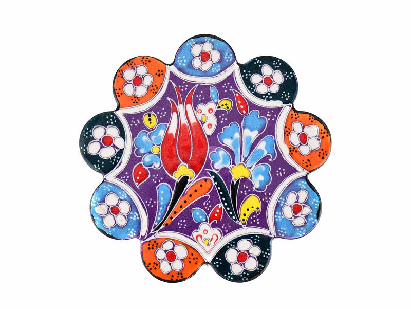 Turkish Coasters Flower Collection Purple Ceramic Sydney Grand Bazaar 17 