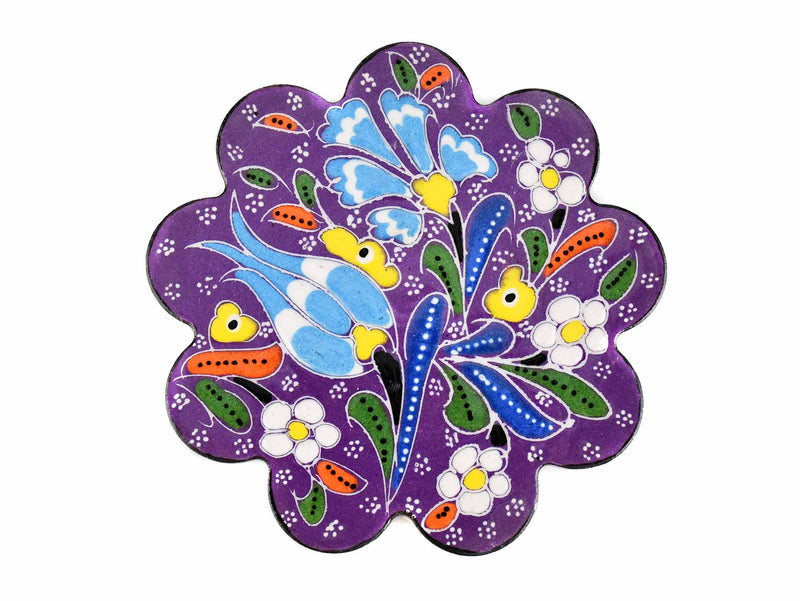 Turkish Coasters Flower Collection Purple Ceramic Sydney Grand Bazaar 7 