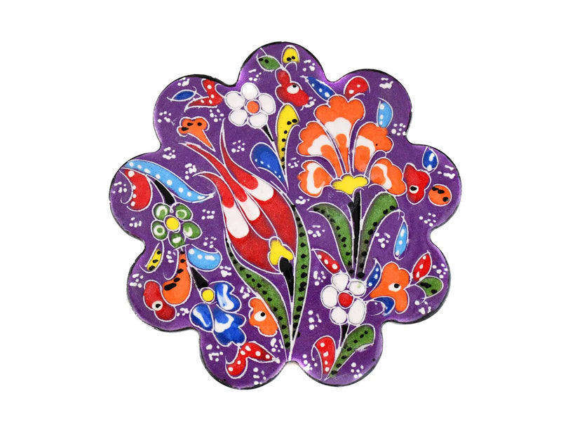 Turkish Coasters Flower Collection Purple Ceramic Sydney Grand Bazaar 2 