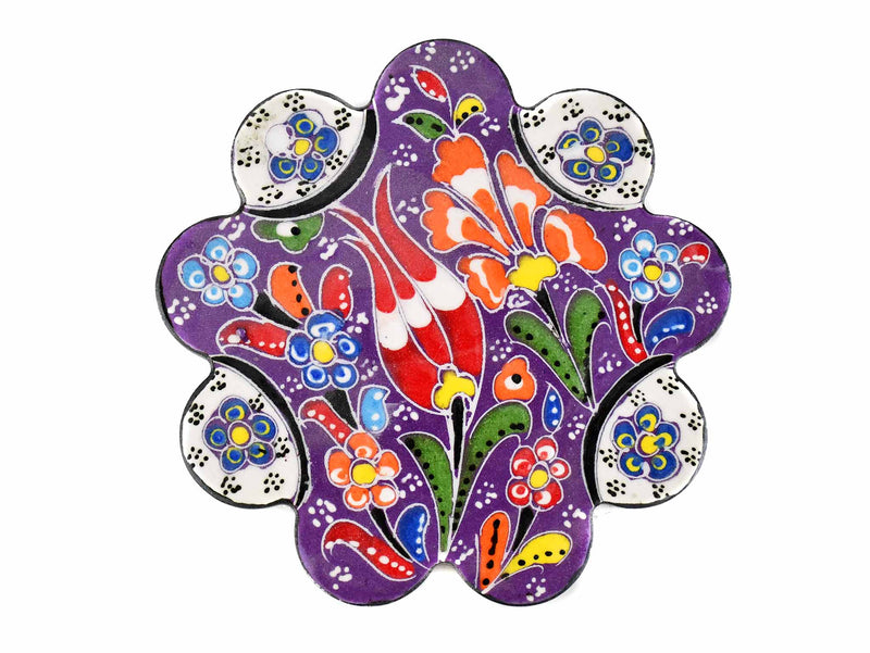 Turkish Coasters Flower Collection Purple Ceramic Sydney Grand Bazaar 10 