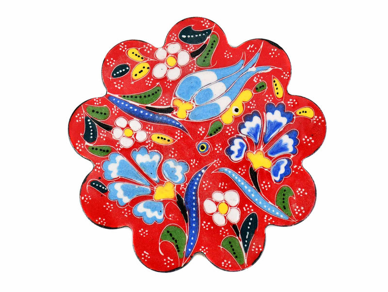 Turkish Coasters Flower Collection Red Ceramic Sydney Grand Bazaar 7 