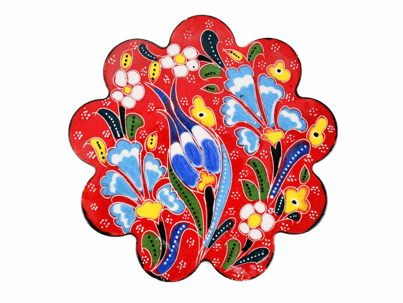 Turkish Coasters Flower Collection Red Ceramic Sydney Grand Bazaar 2 