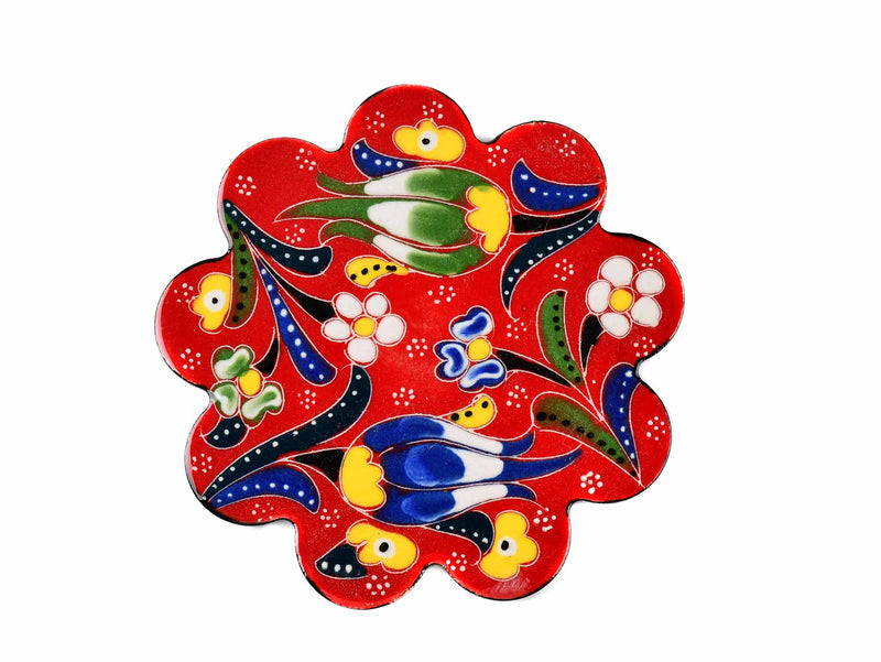 Turkish Coasters Flower Collection Red Ceramic Sydney Grand Bazaar 22 