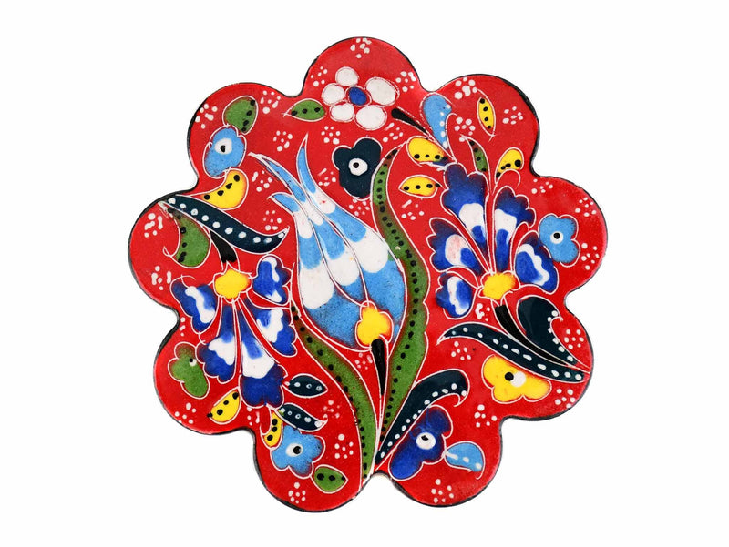 Turkish Coasters Flower Collection Red Ceramic Sydney Grand Bazaar 3 