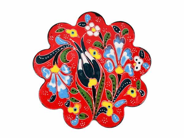 Turkish Coasters Flower Collection Red Ceramic Sydney Grand Bazaar 4 