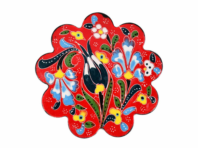 Turkish Coasters Flower Collection Red Ceramic Sydney Grand Bazaar 4 