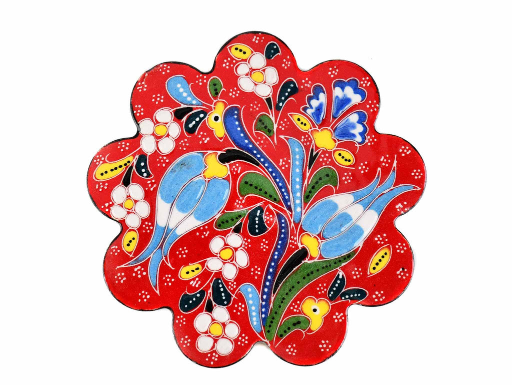 Turkish Coasters Flower Collection Red Ceramic Sydney Grand Bazaar 1 