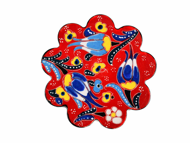 Turkish Coasters Flower Collection Red Ceramic Sydney Grand Bazaar 23 
