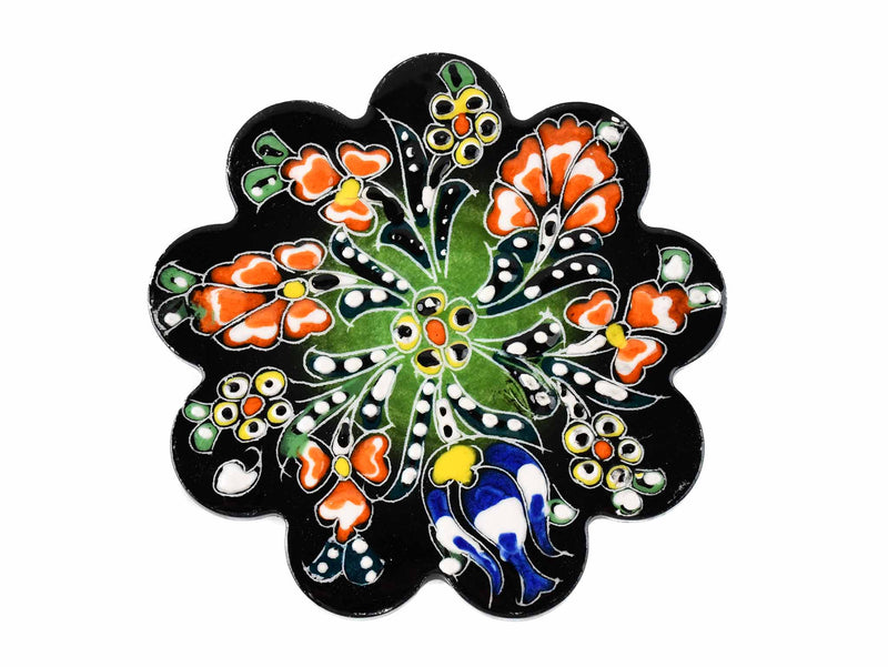 Turkish Coasters Flower Collection Two Tone Black Ceramic Sydney Grand Bazaar 1 