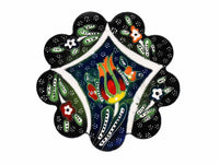 Turkish Coasters Flower Collection Two Tone Black Ceramic Sydney Grand Bazaar 4 