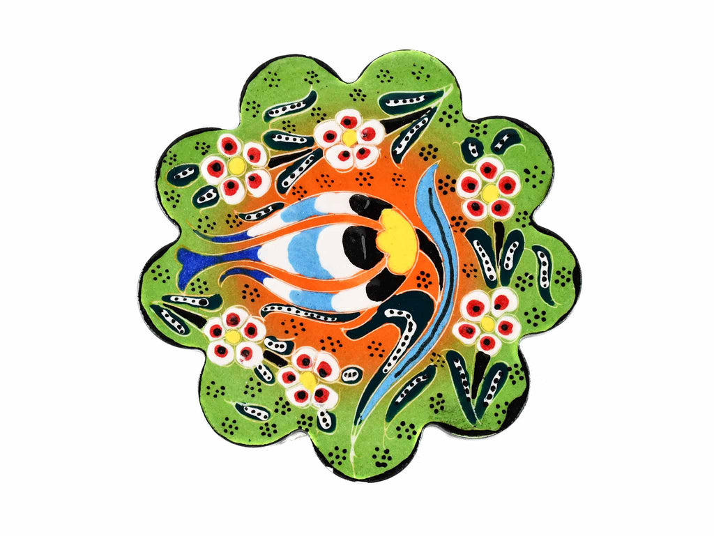 Turkish Coasters Flower Collection Two Tone Light Green Ceramic Sydney Grand Bazaar 1 