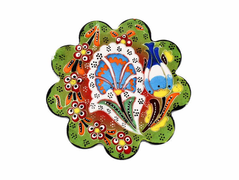 Turkish Coasters Flower Collection Two Tone Light Green Ceramic Sydney Grand Bazaar 3 