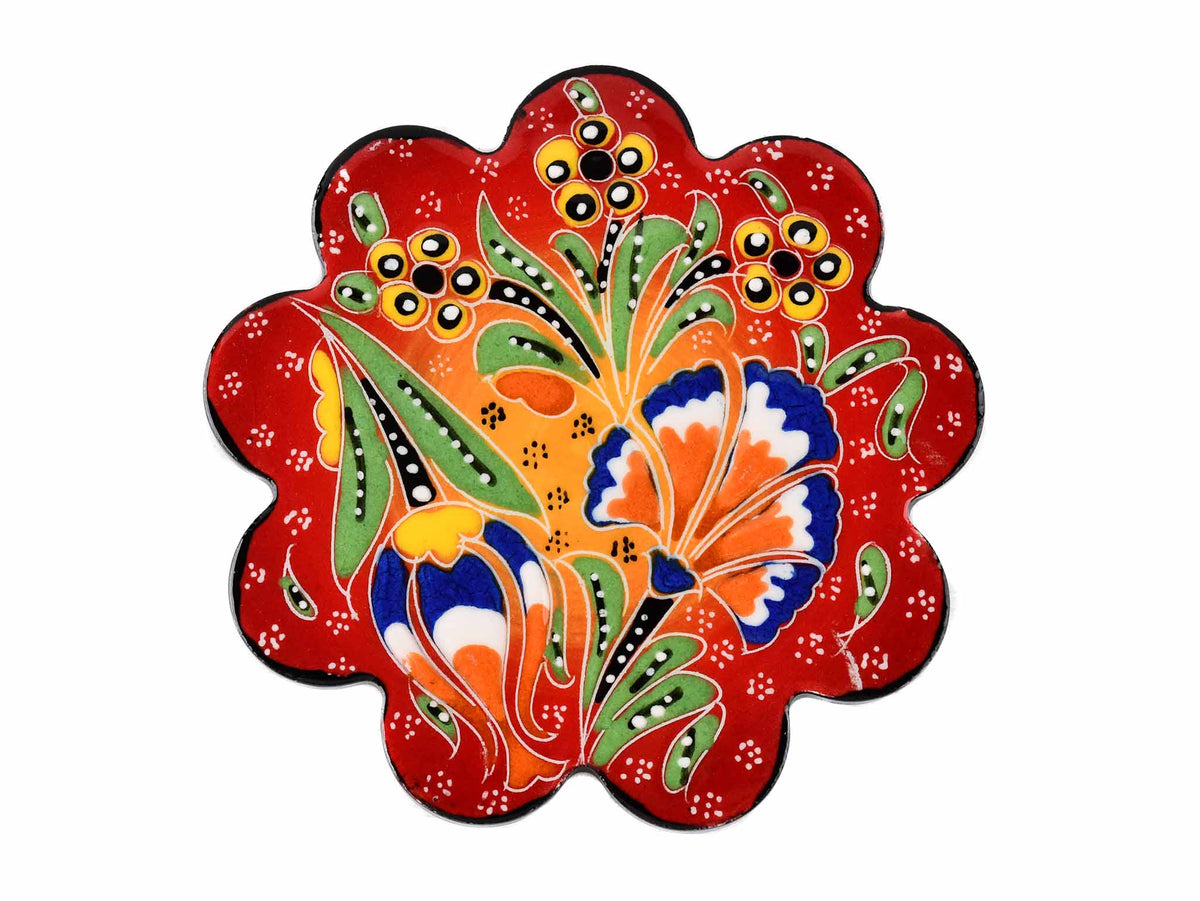 Turkish Coasters Flower Collection Two Tone Red Ceramic Sydney Grand Bazaar 7 