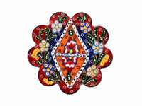 Turkish Coasters Flower Collection Two Tone Red Ceramic Sydney Grand Bazaar 14 