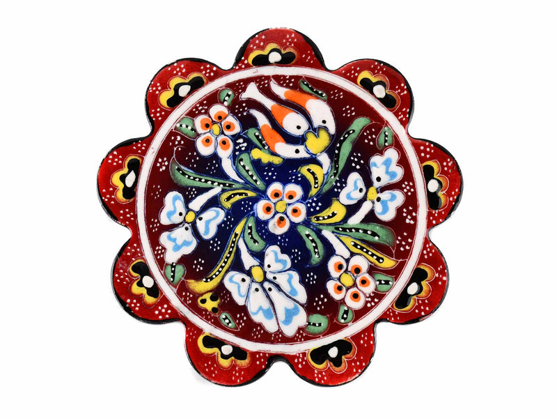 Turkish Coasters Flower Collection Two Tone Red Ceramic Sydney Grand Bazaar 3 