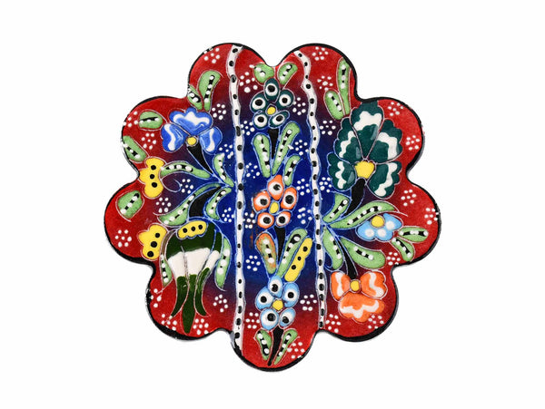 Turkish Coasters Flower Collection Two Tone Red Ceramic Sydney Grand Bazaar 8 