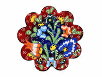 Turkish Coasters Flower Collection Two Tone Red Ceramic Sydney Grand Bazaar 1 