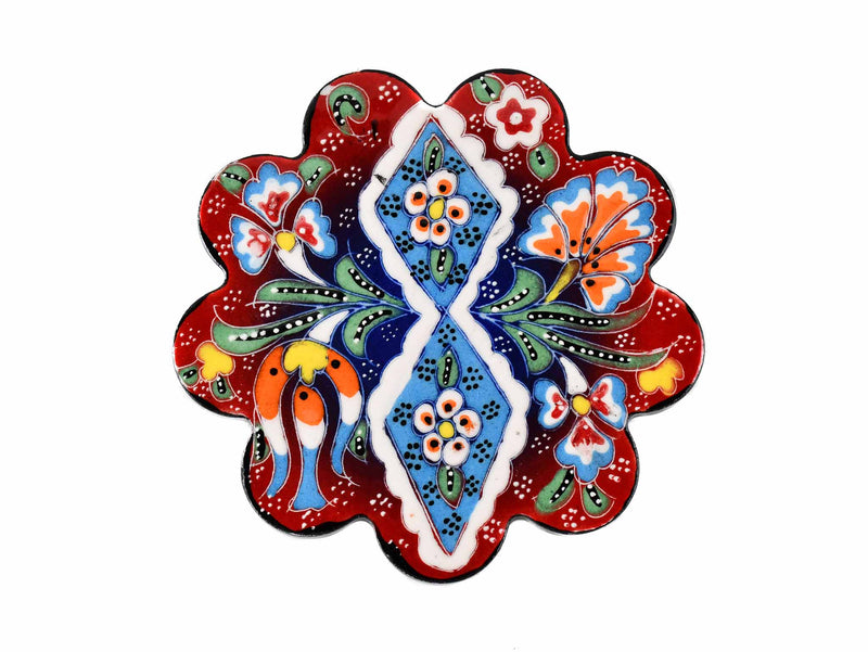 Turkish Coasters Flower Collection Two Tone Red Ceramic Sydney Grand Bazaar 17 