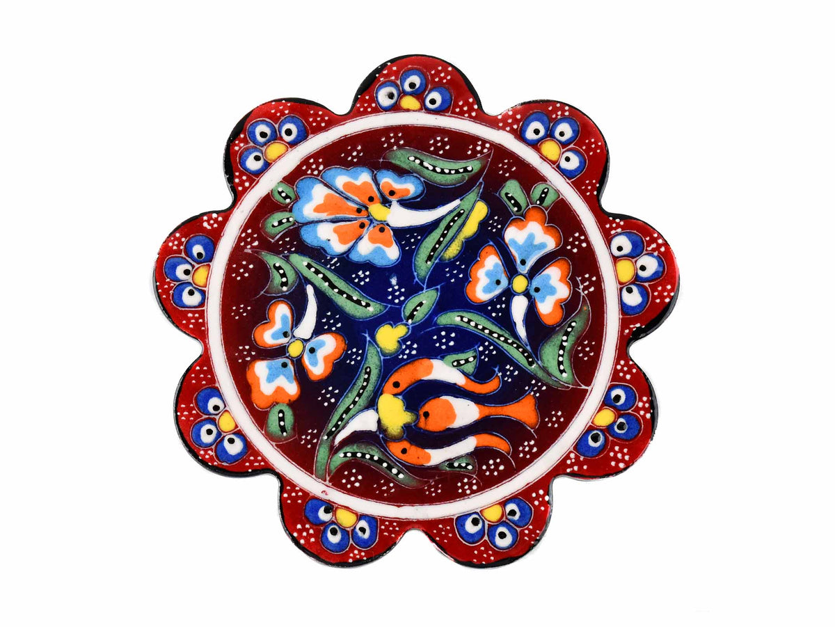 Turkish Coasters Flower Collection Two Tone Red Ceramic Sydney Grand Bazaar 2 