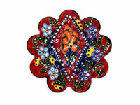 Turkish Coasters Flower Collection Two Tone Red Ceramic Sydney Grand Bazaar 13 