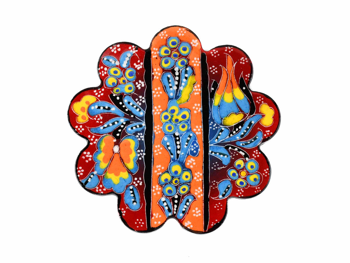 Turkish Coasters Flower Collection Two Tone Red Ceramic Sydney Grand Bazaar 9 