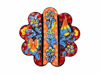 Turkish Coasters Flower Collection Two Tone Red Ceramic Sydney Grand Bazaar 9 