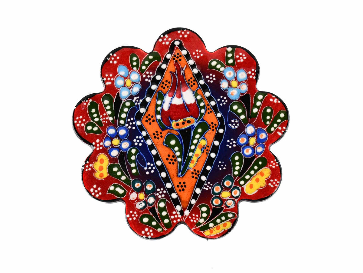 Turkish Coasters Flower Collection Two Tone Red Ceramic Sydney Grand Bazaar 16 