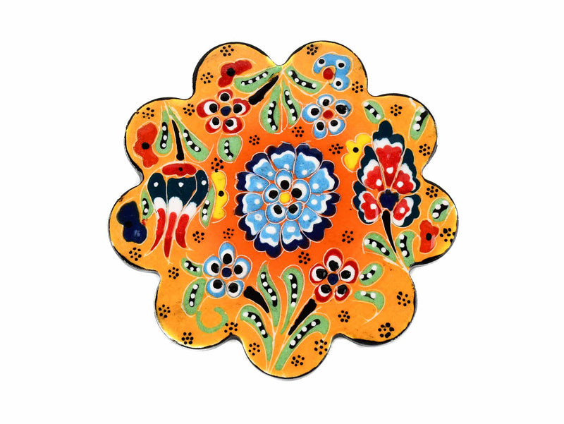 Turkish Coasters Flower Collection Two Tone Yellow Ceramic Sydney Grand Bazaar 1 