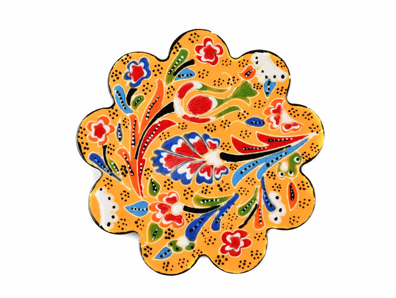Turkish Coasters Flower Collection Yellow Ceramic Sydney Grand Bazaar 11 
