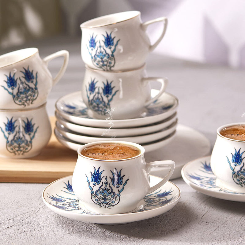 Turkish Coffee Cup Karaca Iznik Set of 6 Ceramic Sydney Grand Bazaar 