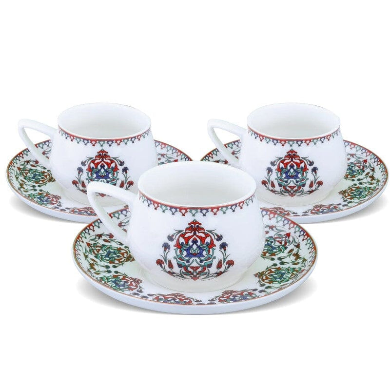 Turkish Coffee Cup Karaca Nakkas Set of 6 Ceramic Sydney Grand Bazaar 