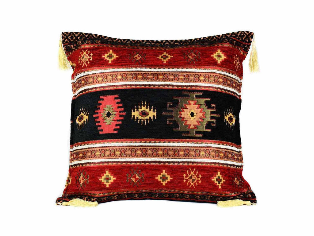 Turkish Cushion Cover Aztec Red Black Textile Sydney Grand Bazaar 