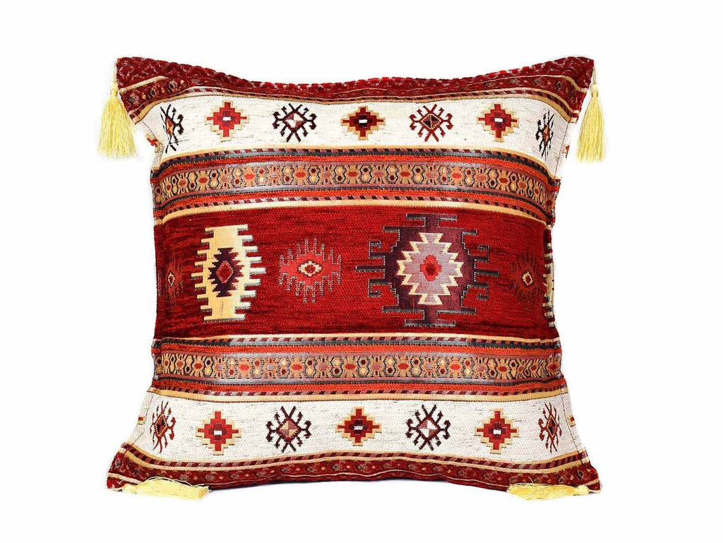 Turkish Cushion Cover Aztec Red White Textile Sydney Grand Bazaar 