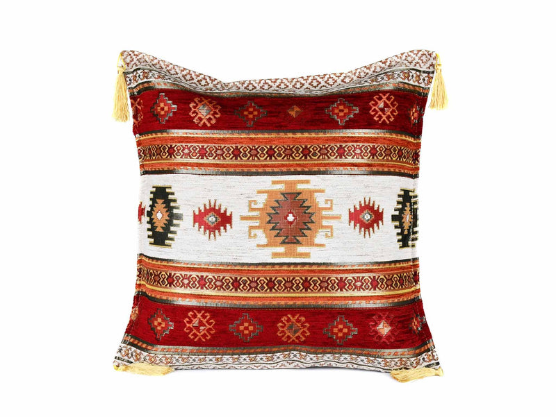 Turkish Cushion Cover Aztec Black White