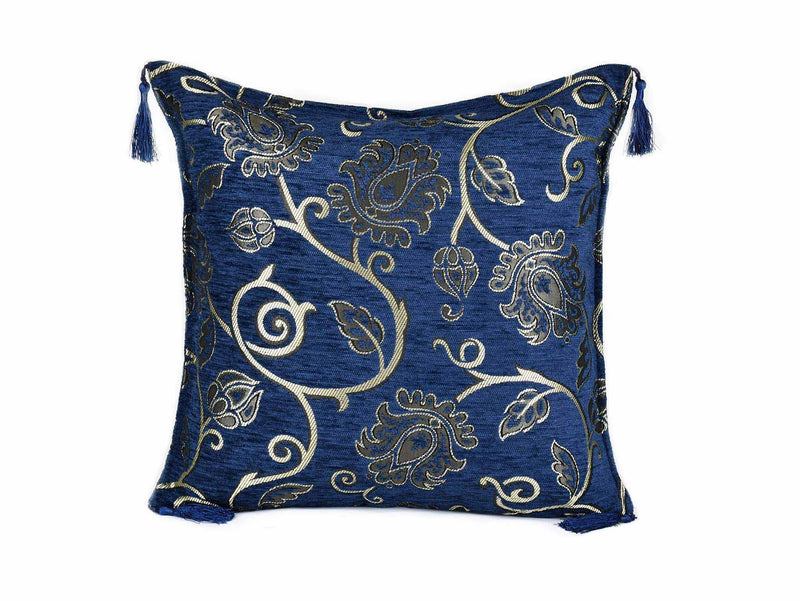 Turkish Cushion Cover New Floral Blue Textile Sydney Grand Bazaar 