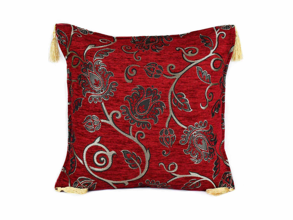 Turkish Cushion Cover New Floral Red Textile Sydney Grand Bazaar 