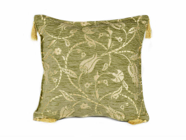 Turkish Cushion Cover Pastel Tulip Olive Green Textile Sydney Grand Bazaar 