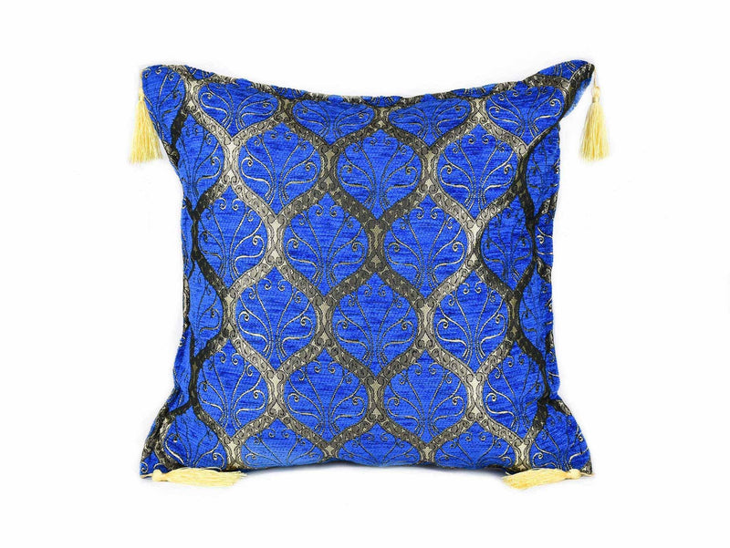 Turkish Cushion Cover Traditional Bright Blue Textile Sydney Grand Bazaar 