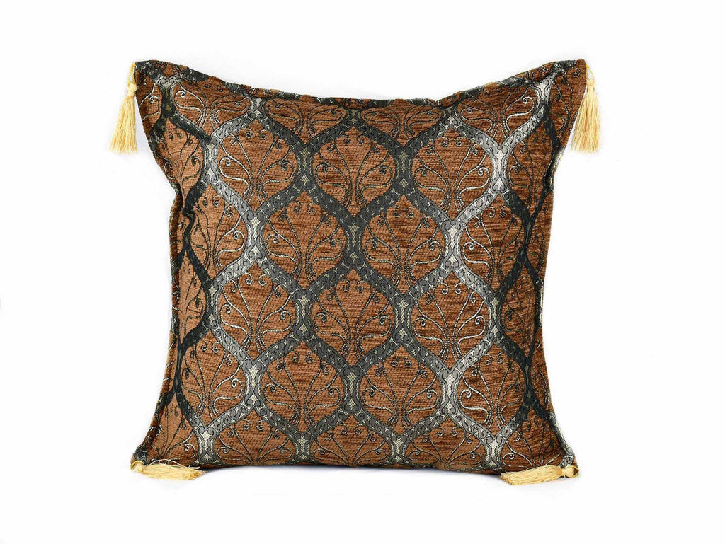Turkish Cushion Cover Traditional Dark Brown Textile Sydney Grand Bazaar 