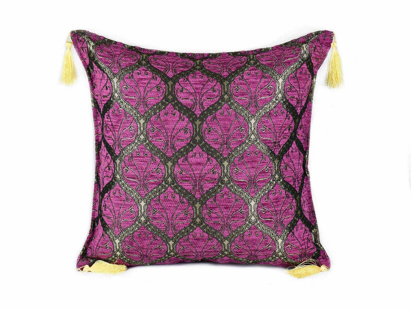 Turkish Cushion Cover Traditional Fuchsia Purple Textile Sydney Grand Bazaar 