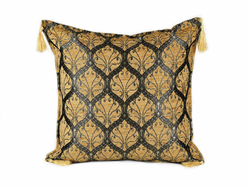 Turkish Cushion Cover Traditional - Golden Brown Textile Sydney Grand Bazaar 