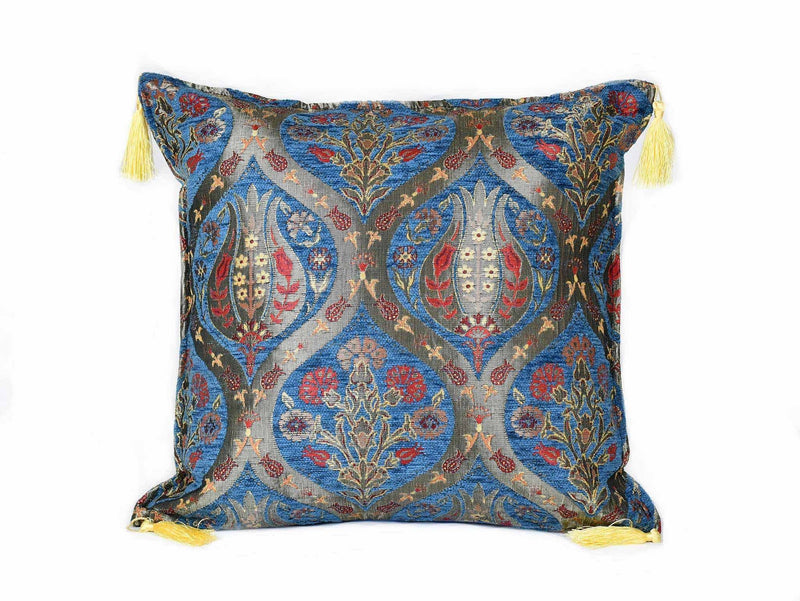Turkish Cushion Cover Tulip Carnation Light Blue Textile Sydney Grand Bazaar 