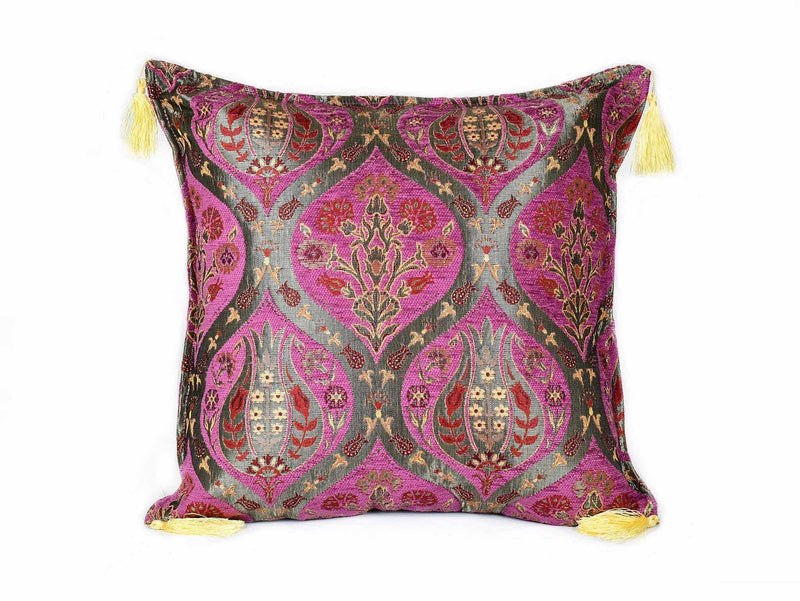 Turkish Cushion Cover Tulip Carnation Purple Textile Sydney Grand Bazaar 