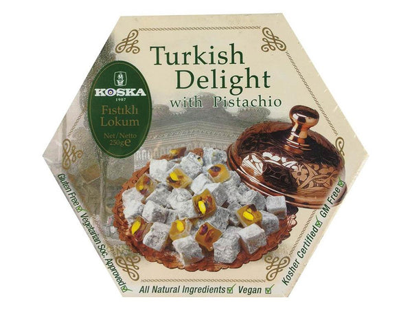 Turkish Delight Koska Pistachio Flavoured Gift Boxed 250g Turkish Pantry Royal Fields 