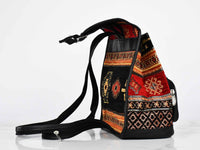 Turkish Handbag Backpack Aztec Black Red Textile Sydney Grand Bazaar 