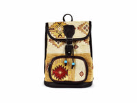 Turkish Handbag Backpack Aztec Brown Beige Textile Sydney Grand Bazaar 
