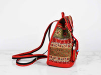 Turkish Handbag Backpack Aztec Green Red Textile Sydney Grand Bazaar 