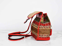 Turkish Handbag Backpack Aztec Green Red Textile Sydney Grand Bazaar 
