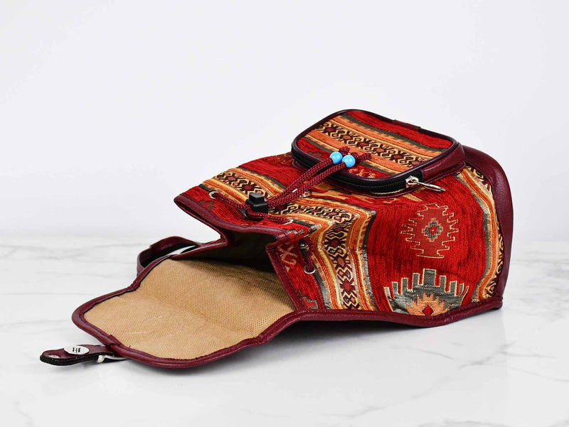 Turkish Handbag Backpack Aztec Red Textile Sydney Grand Bazaar 